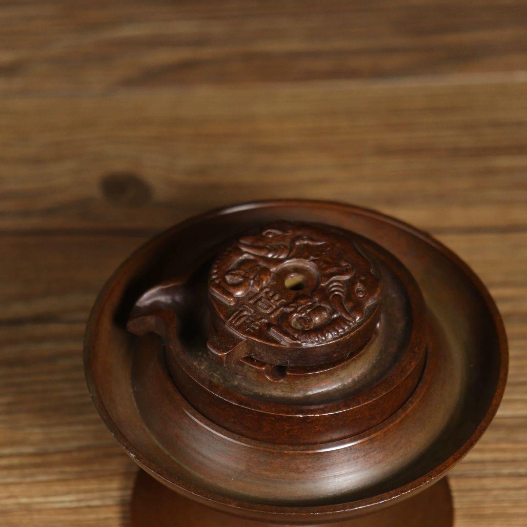 銅器 時来運転倒流香香盤 茶道具 香道具 装飾品 工芸品 置物