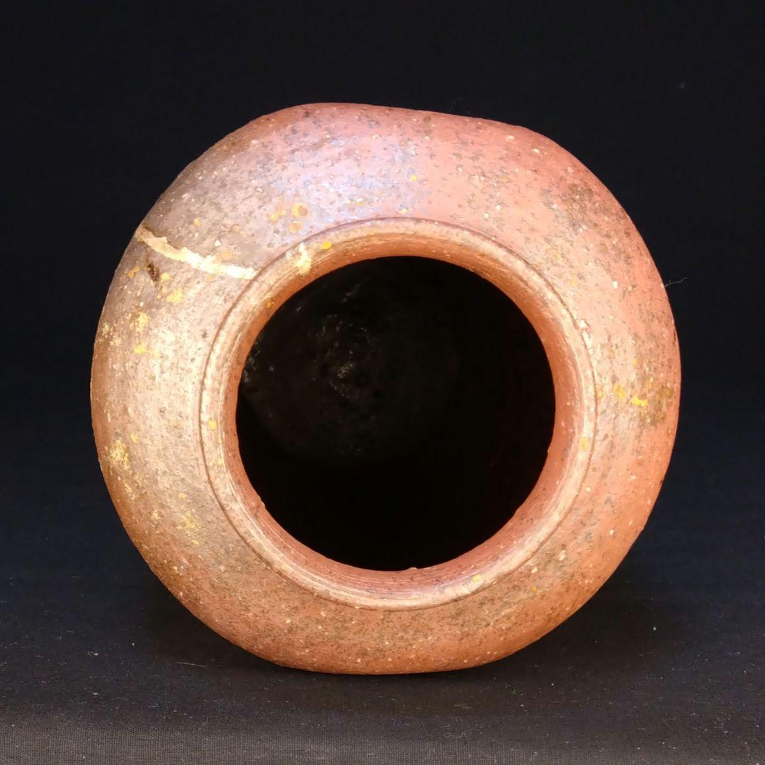 備前焼 南蛮手花生 古備前 錫繕い 漆繕い 古美術 桃山 江戸 花器 壷