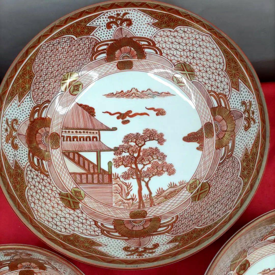 九谷焼　古九谷　金彩　赤絵　三ツ鉢　小鉢　中鉢　大鉢　骨董　希少　明治期