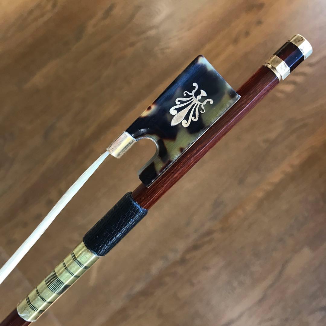 【希少】鼈甲フェニックス紋章・装飾バイオリン弓【激レア】難あり特価