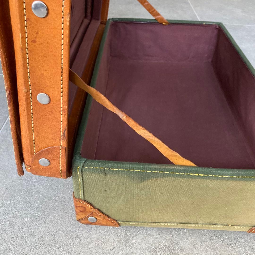 ヴィンテージ トランクケース トランクバッグ レトロ雑貨 古道具 グリーン