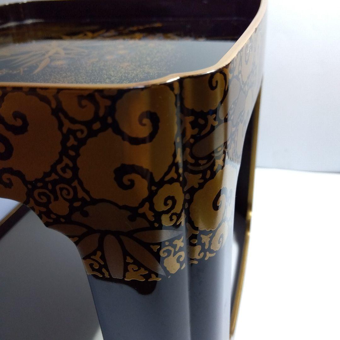 加賀蒔絵　時代祝い盃台　蒔絵松竹文熨斗の図　梨地　共箱　美品