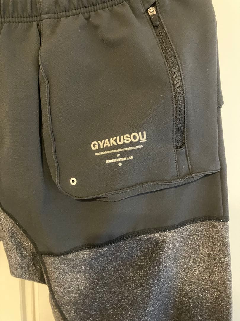 Nike GYAKUSOU ランニングパンツ 黒/グレー 美品 XL