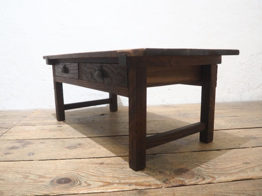 1258 アンティーク　文机　ローテーブル　収納ケース　陳列台　レトロ　古家具