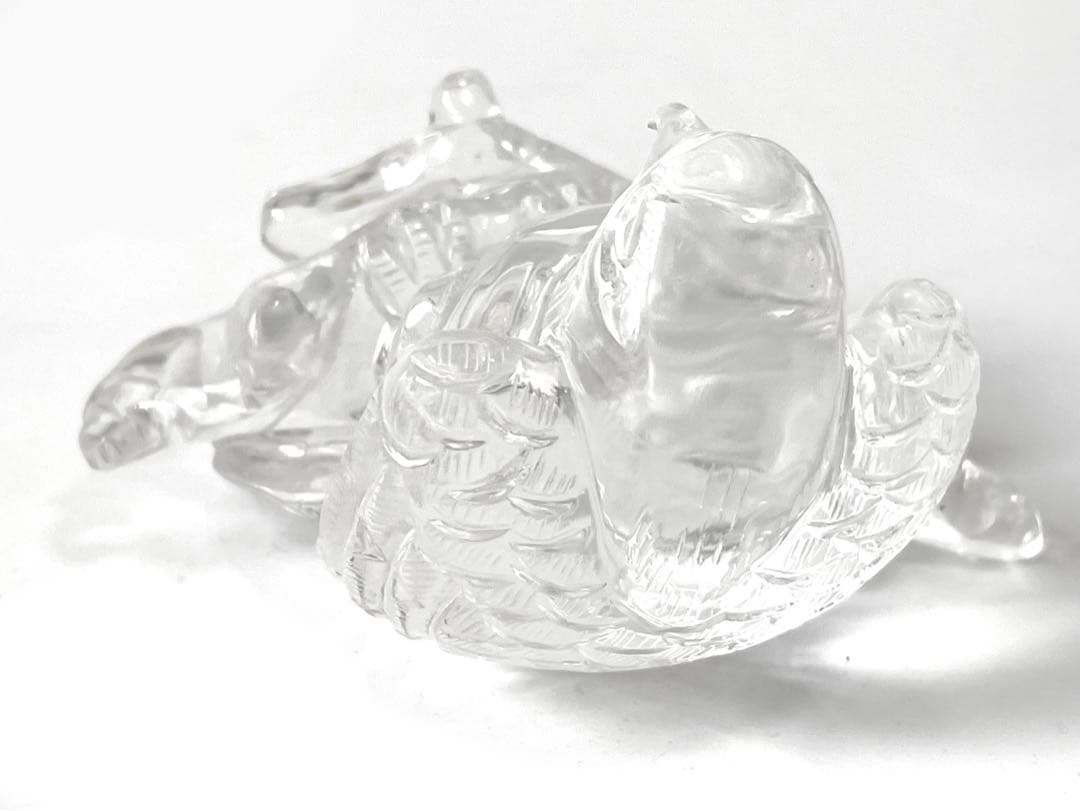 天然水晶　クリスタル　鷹　鷲　開運　置物　ふくろう　パワーストーン　天然　水晶