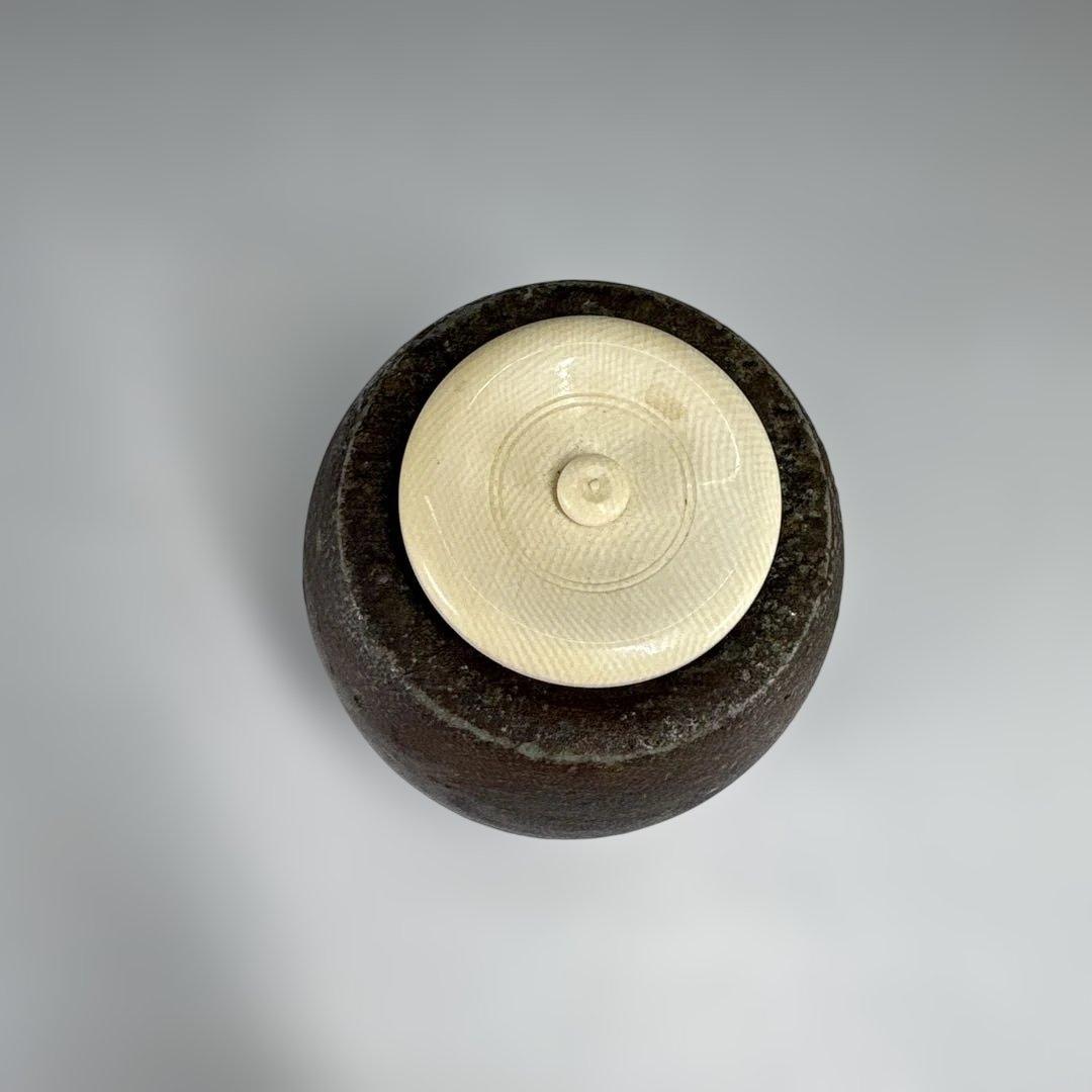 【茶道具】信水造　丹波茶入（共箱）★送料込★