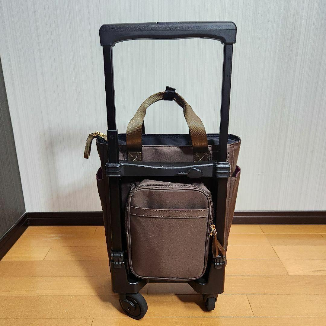 【ほぼ新品】D-631 ブリル L21 ブラウン T2キャスター 4輪ストッパ