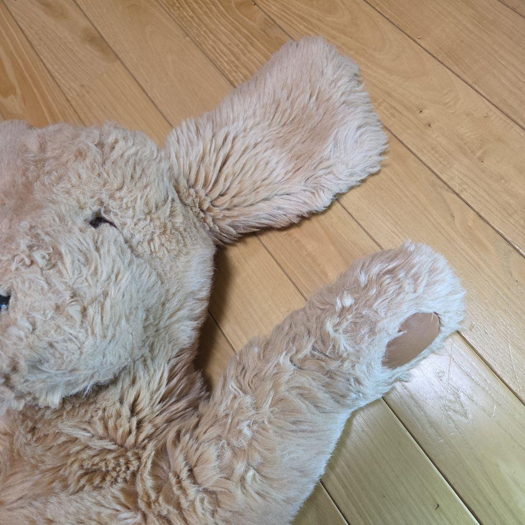 大きめ ベージュ 犬のぬいぐるみ くたくた　レトリーバー系？