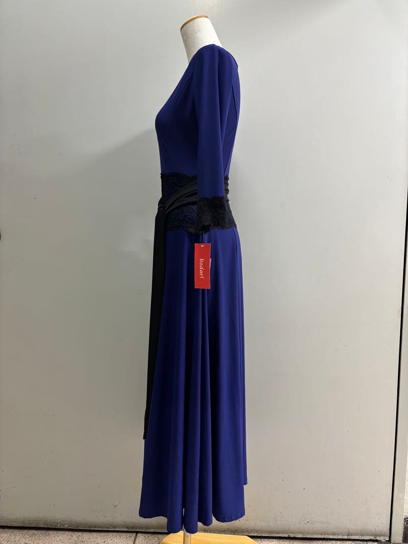 社交ダンスロイヤルブルーワンピース