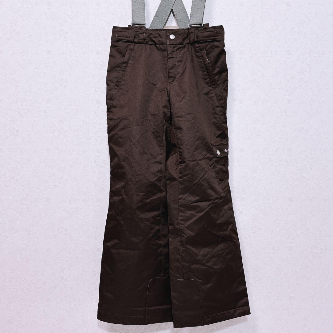 美品 ellesse スキーウェア 上下セット S ミントグリーン ブラウン