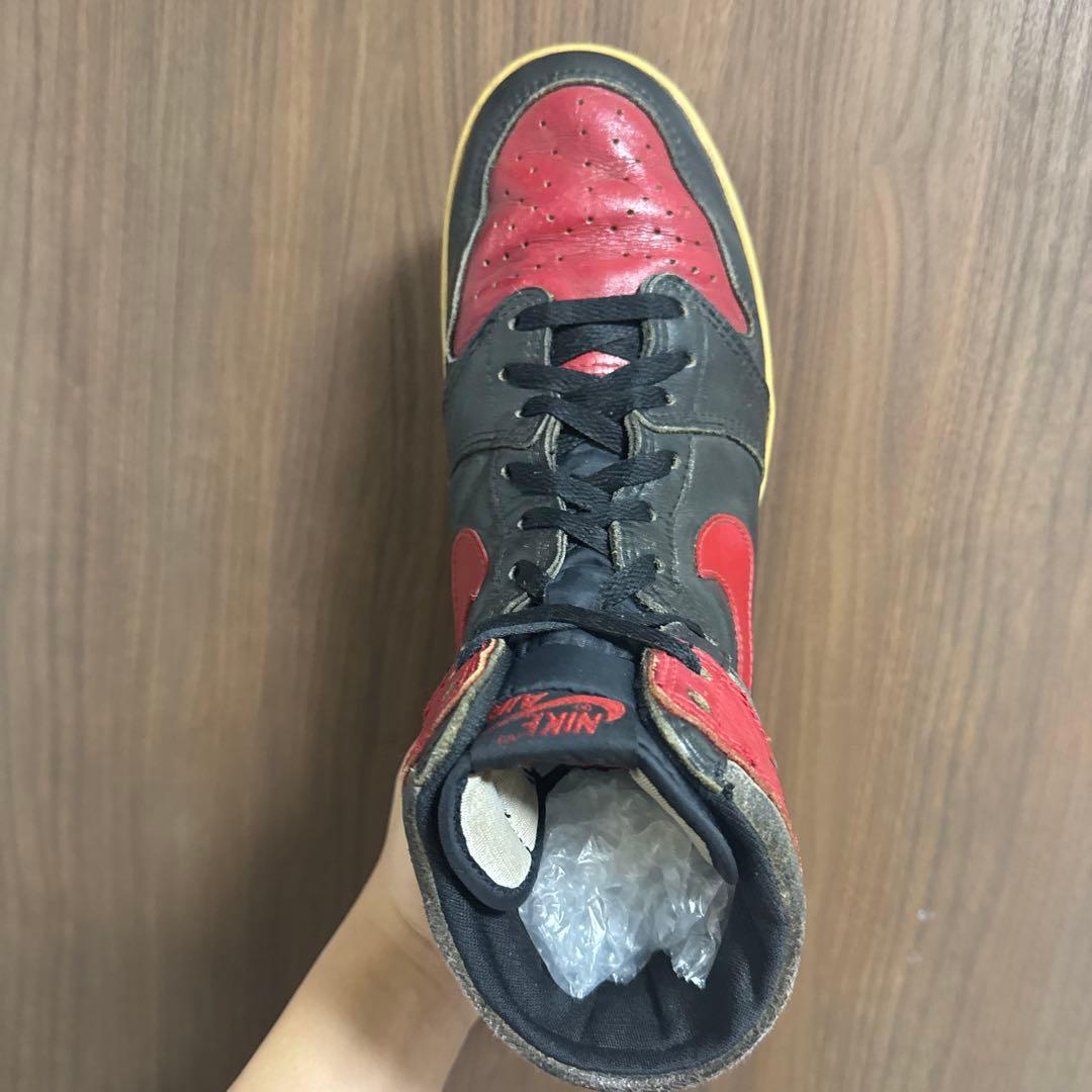 air jordan 1 オリジナル 黒赤 1985年製