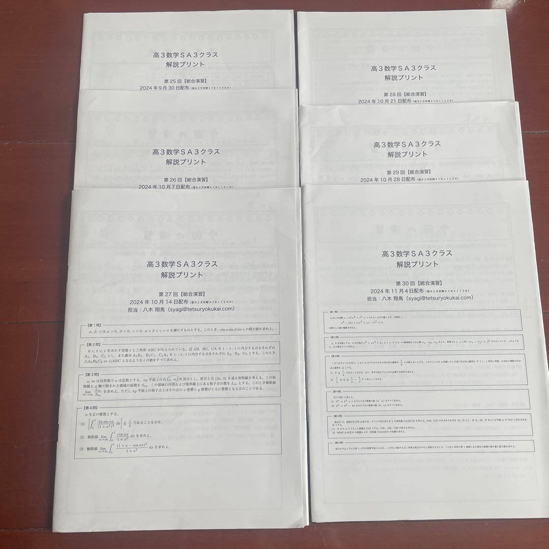 高３鉄緑会数学SAクラス解説