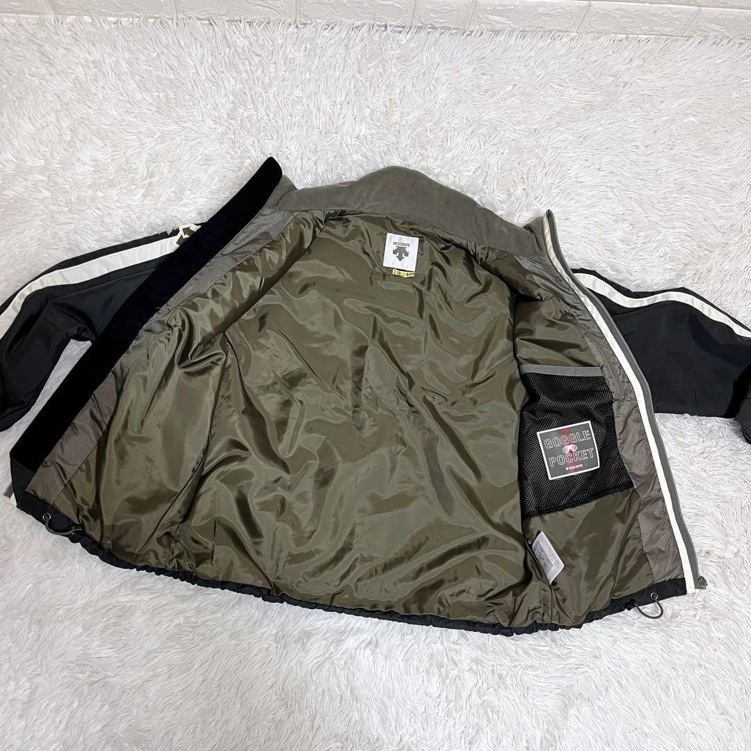 DESCENTE スノーウェア上下M ブラック スキースノボ シンプル 男女兼用