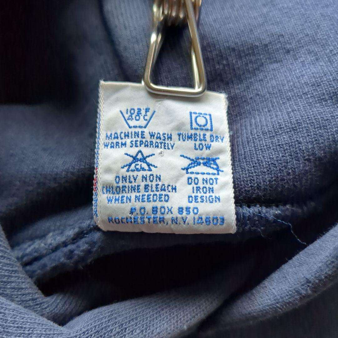 90s USA製 リバースウィーブパーカー ノートルダム ネイビー 刺繍タグXL