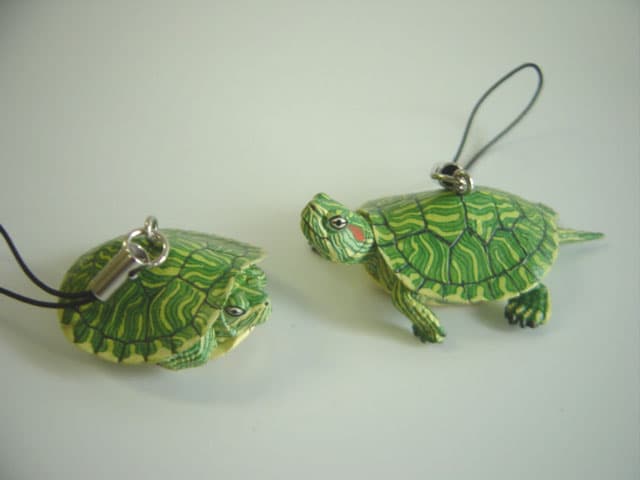 ♯Gyi16PAネイチャーテクニカラーMONOミドリガメストラップ全4種