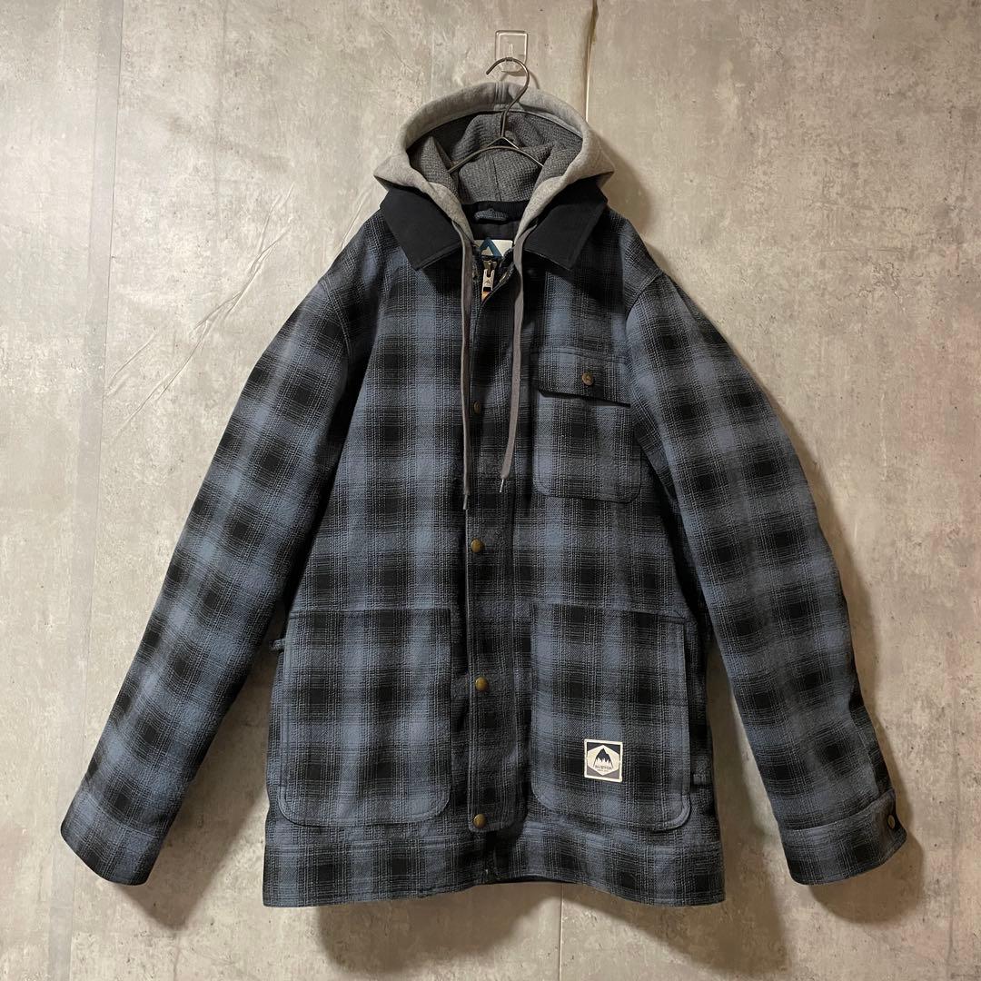 Burtonバートンスキーウェアスノーボードジャケットパーカーフード黒ブラック紺