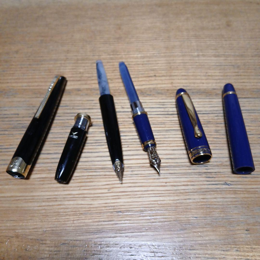 【14金】PILOT、プラチナ万年筆 【ジャンク品】2本セット【14K】