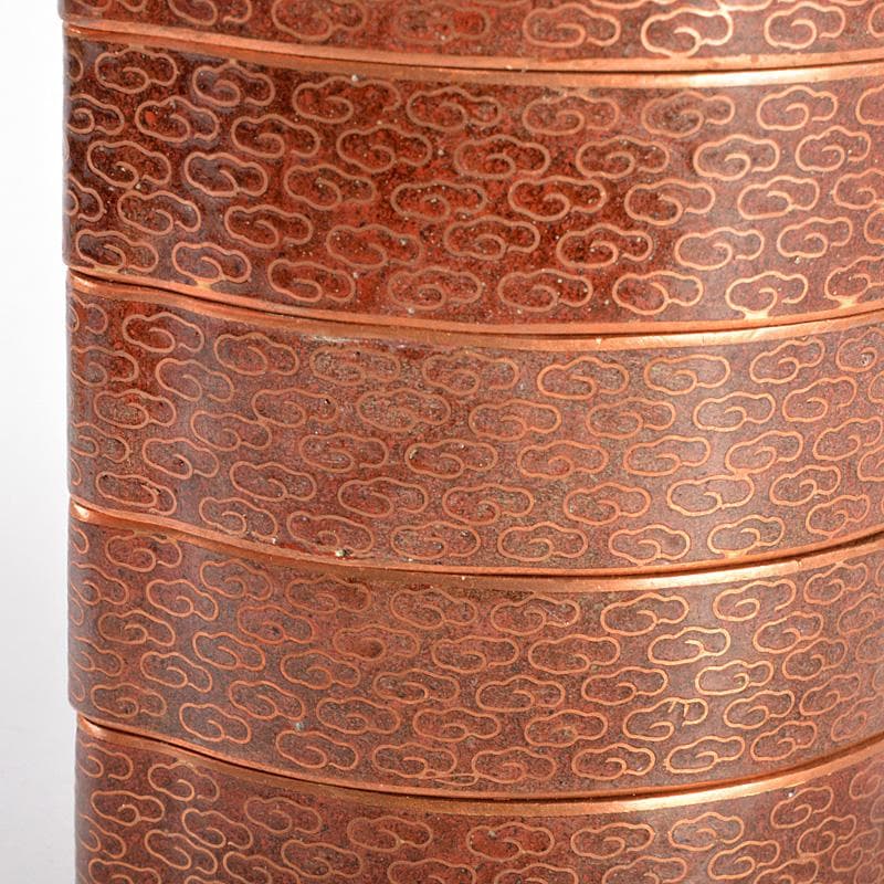 eyeknow74　時代提げ物　古七宝琺瑯彩　葵文印籠　N　6228