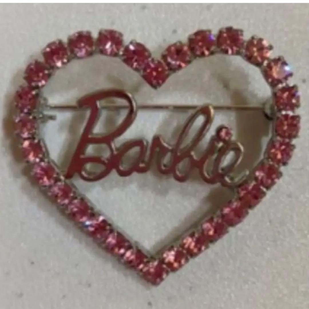 ★Barbie★レア！バービー ピンク ブローチ キラキラ ハート アクセサリー