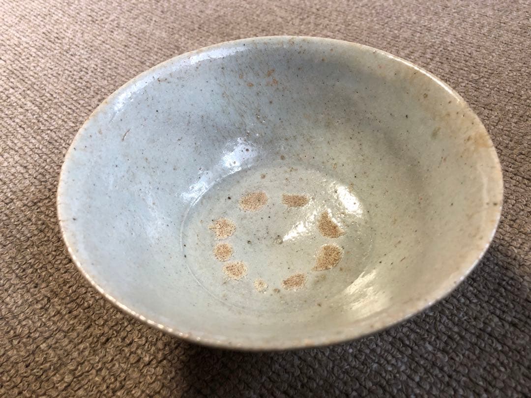 李朝　白磁　鉢　文化財管理局紙印　菓子鉢