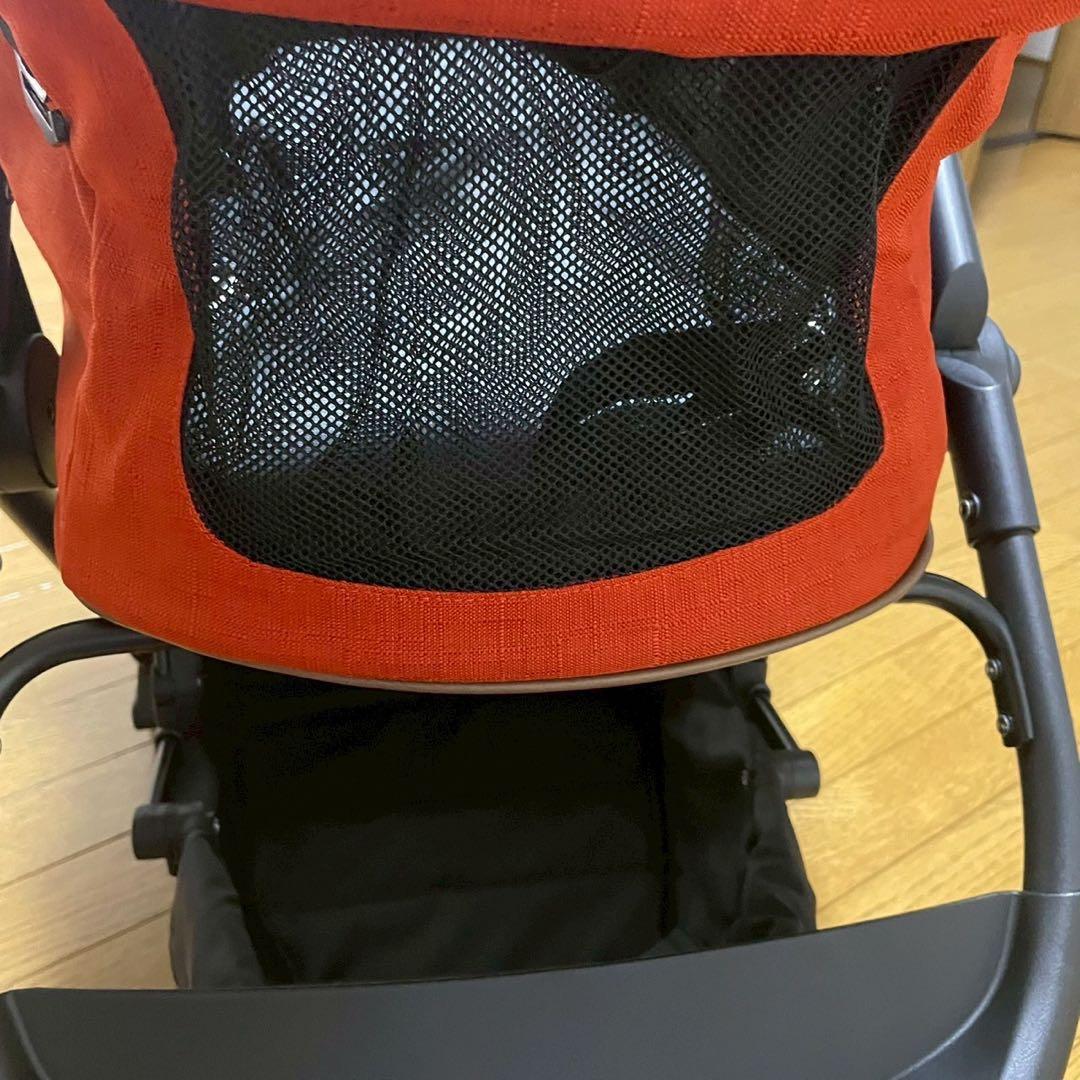 【美品】コンビ コムペット ルルテイル キャリー レッド　ペットカート