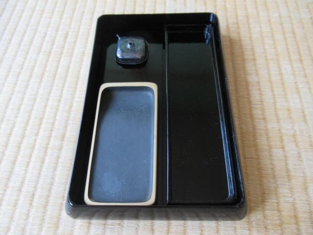 大正時代◆『竹内栖鳳作』恩賜財団 軍人援護会東京府支部 硯箱 高蒔絵 刀剣鍔模様