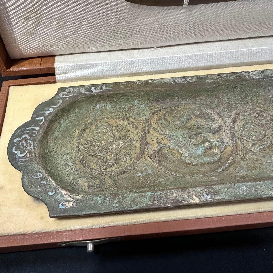 希少☆戦前アンティーク　青銅ペーパーナイフ　筆置き　未使用品　昭和7年