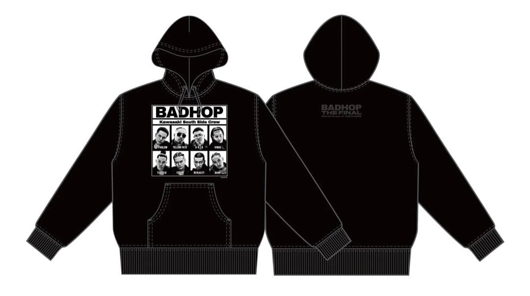 新品未使用　未開封　BADHOP フード付きスウェットシャツ XL 黒