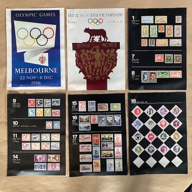 希少 世界各国 オリンピック ポスター 開催国記念切手一覧　五輪