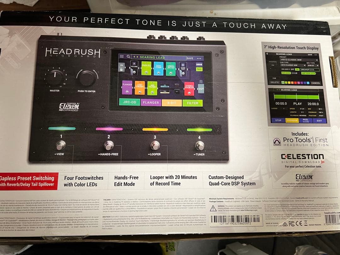 即配送　HEADRUSH GIGBOARD 箱電源ケーブル付き