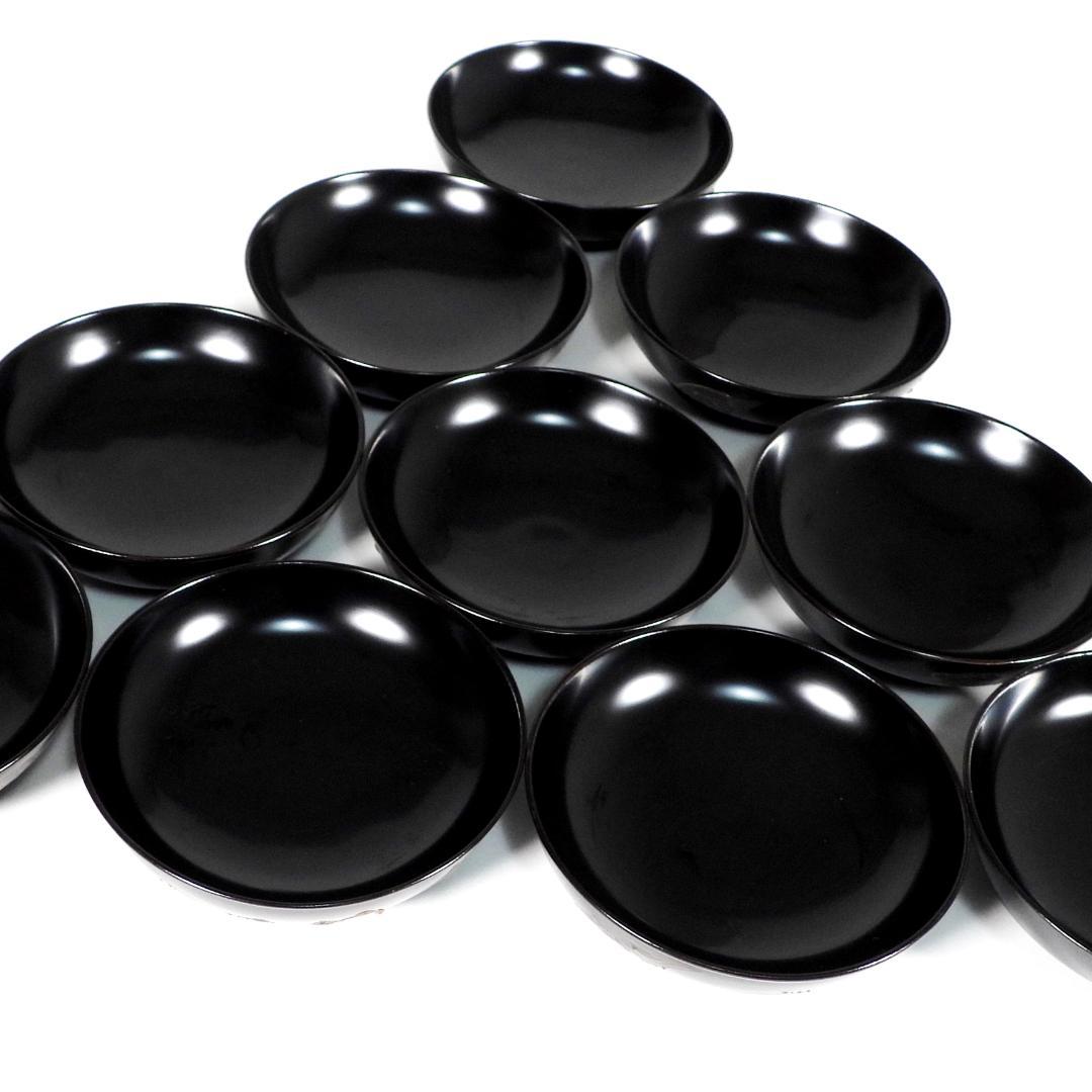 輪島塗　明治大正時期 蒔繪 鑲螺鈿 梅花雕 木製　吸物椀　10客　骨董品