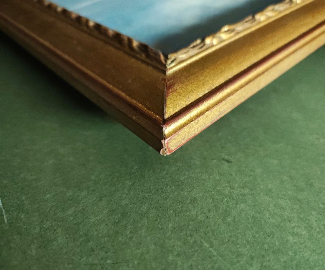 ​​【即発送】F30号 公募展 金装飾額（軽量ガラス無）白日会展可 保護用絵画付