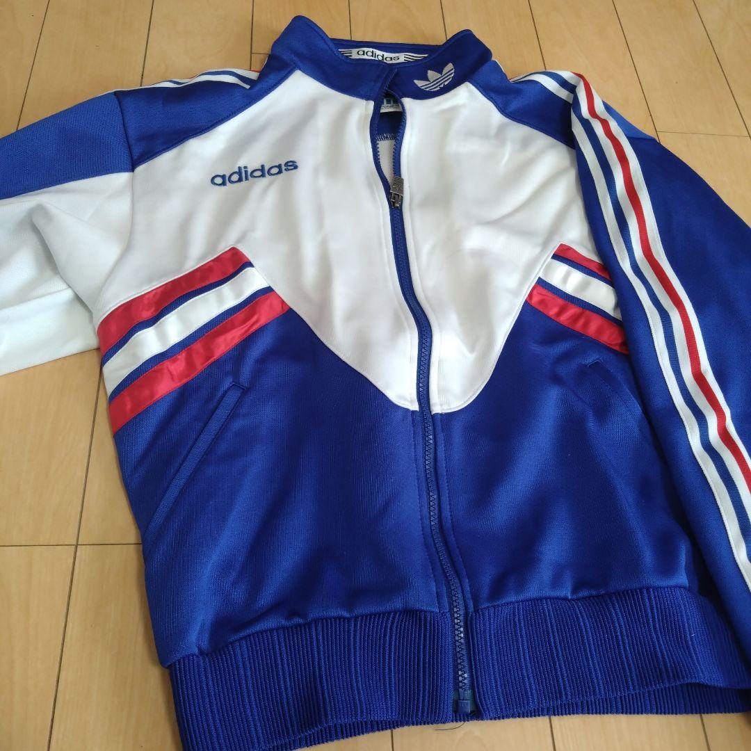 90年代adidas ジャージ ジャケット 青/白/赤トリコロールジャケット