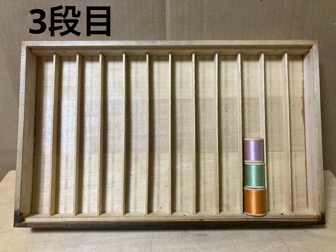 ビンテージ　猫のスプールキャビネット　什器　糸ケース