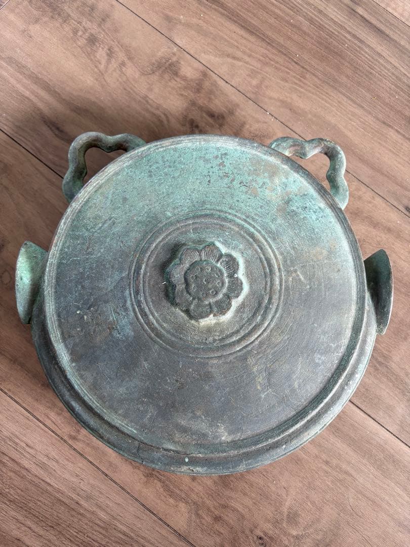 鰐口 古銅 重量3kg 仏具 仏教美術 古美術 骨董 鳴物 鐘 梵音具