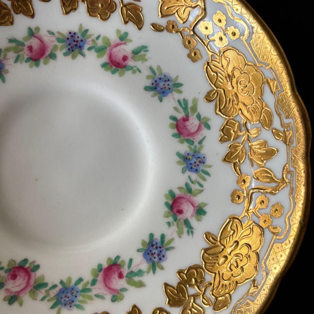 ハマースレイ　薔薇　金彩　スープカップ　2客セット