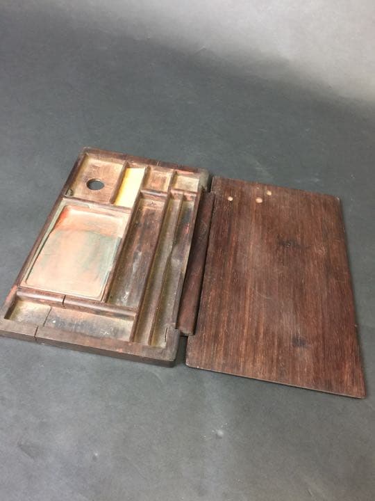 紫檀唐木 文房四寶 文具箱硯入れ 年代物