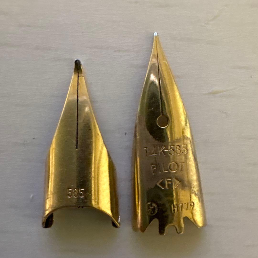 K21 k18 k14 【2.3グラム相当】万年筆　ペン先　金　ゴールド