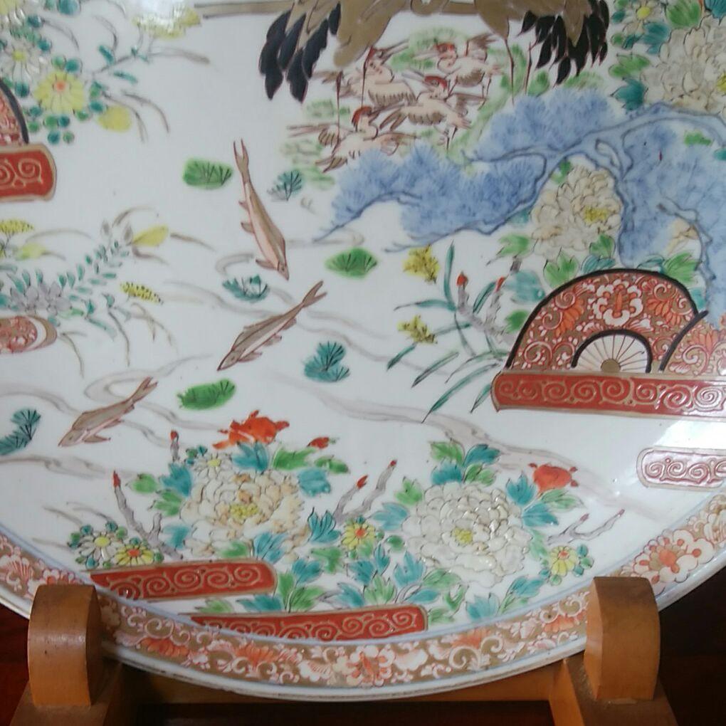 142  古伊万里焼　大皿　皇室御用達の辻家