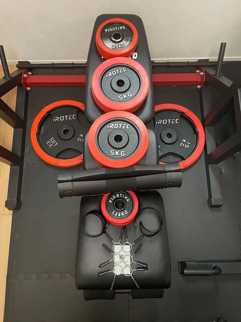 【ベンチプレスセット】ラック・ベンチ・プレートなど一式