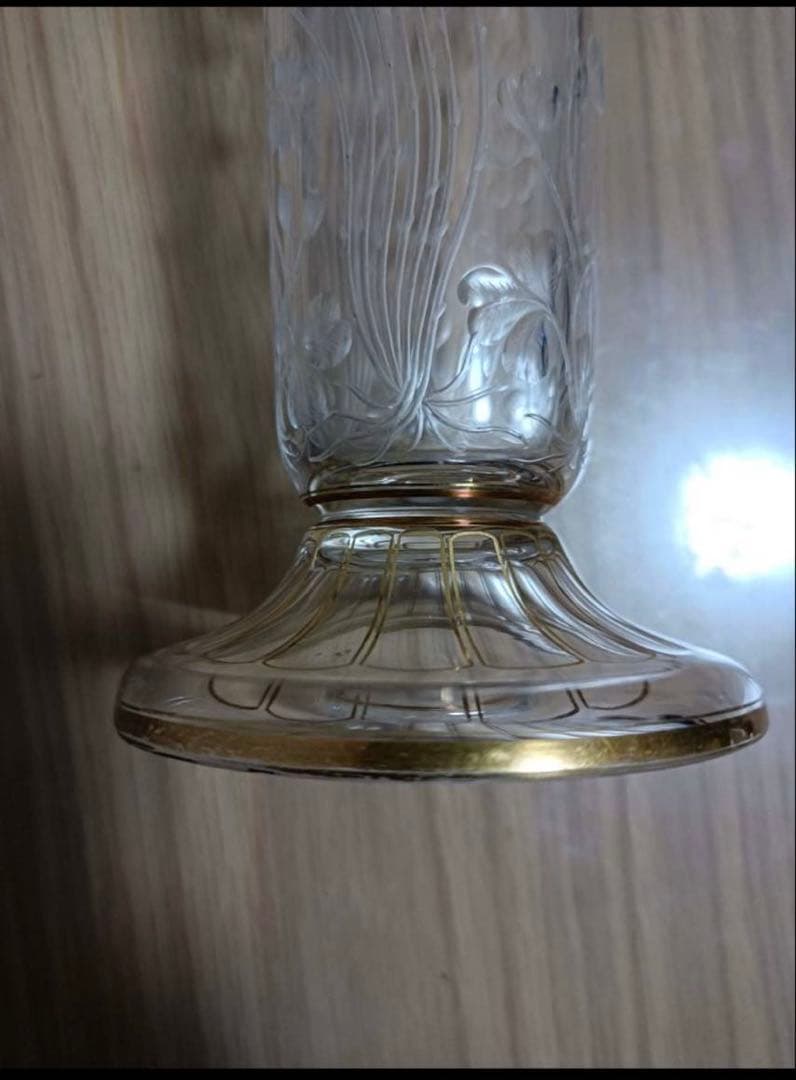 オールドバカラ花瓶　アンティーク