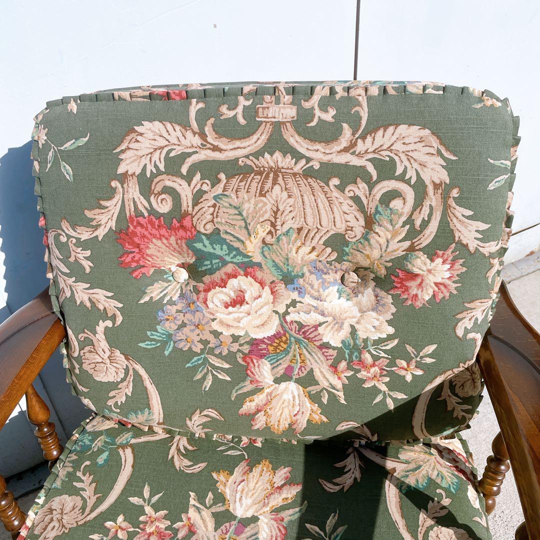 【美品】karimoku カリモク アームソファ コロニアル フリージアグリーン