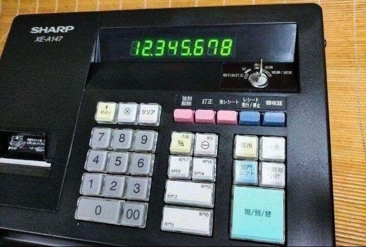 美品シャープレジスター　XE-A147　PC連携　850100