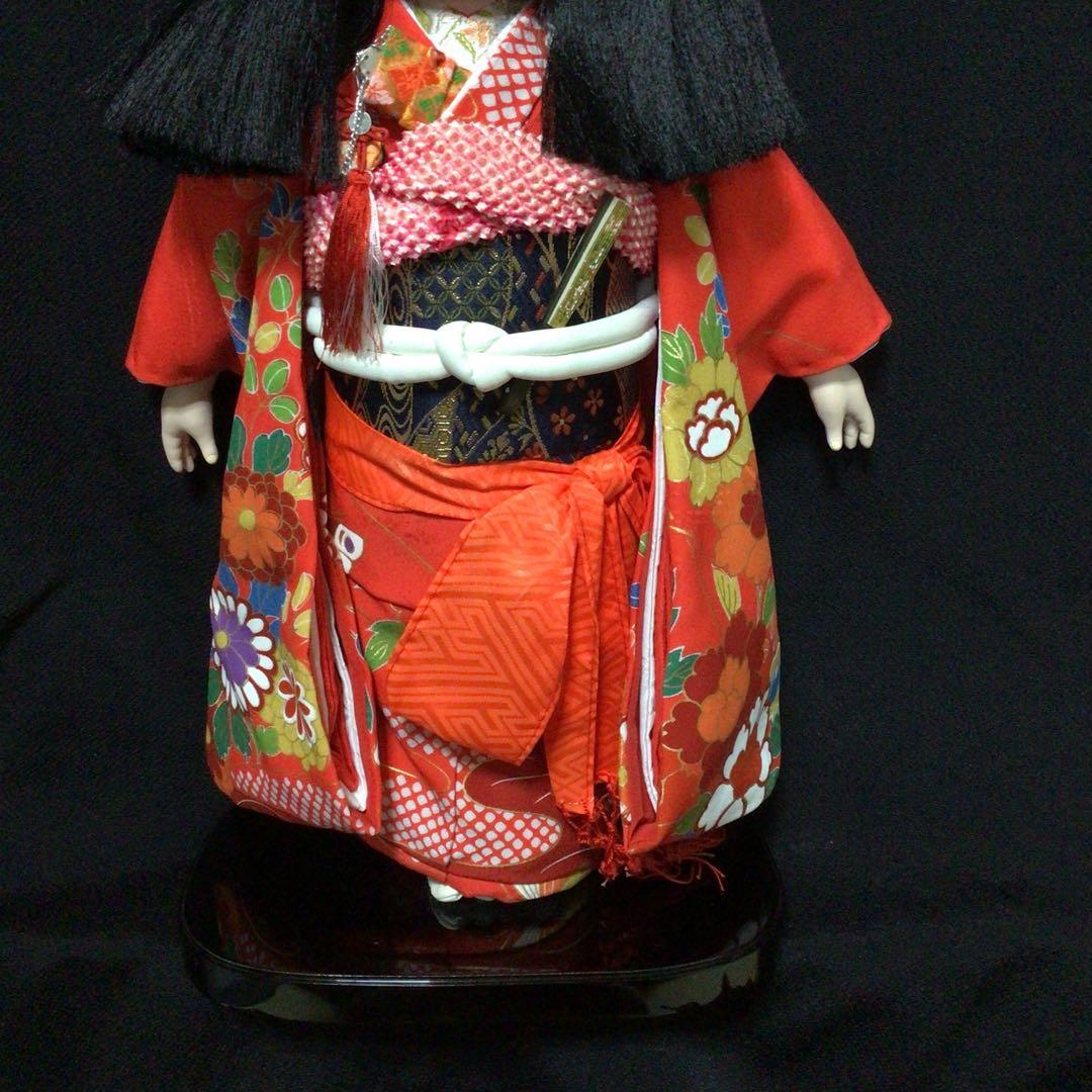 市松人形 赤色の着物　３体まとめ売り　極美品