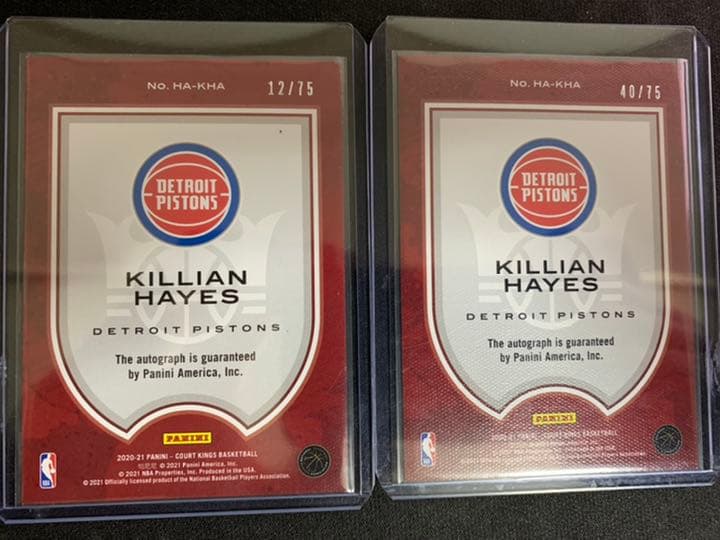 KILLIAN HAYES RC AUTO 2枚セート