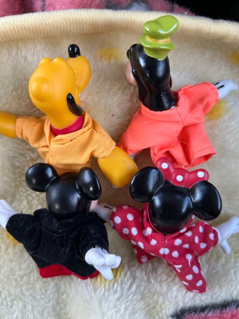 TDLミッキーミニープルートグーフィ指人形平成レトロヴィンテージ当時物ディズニー