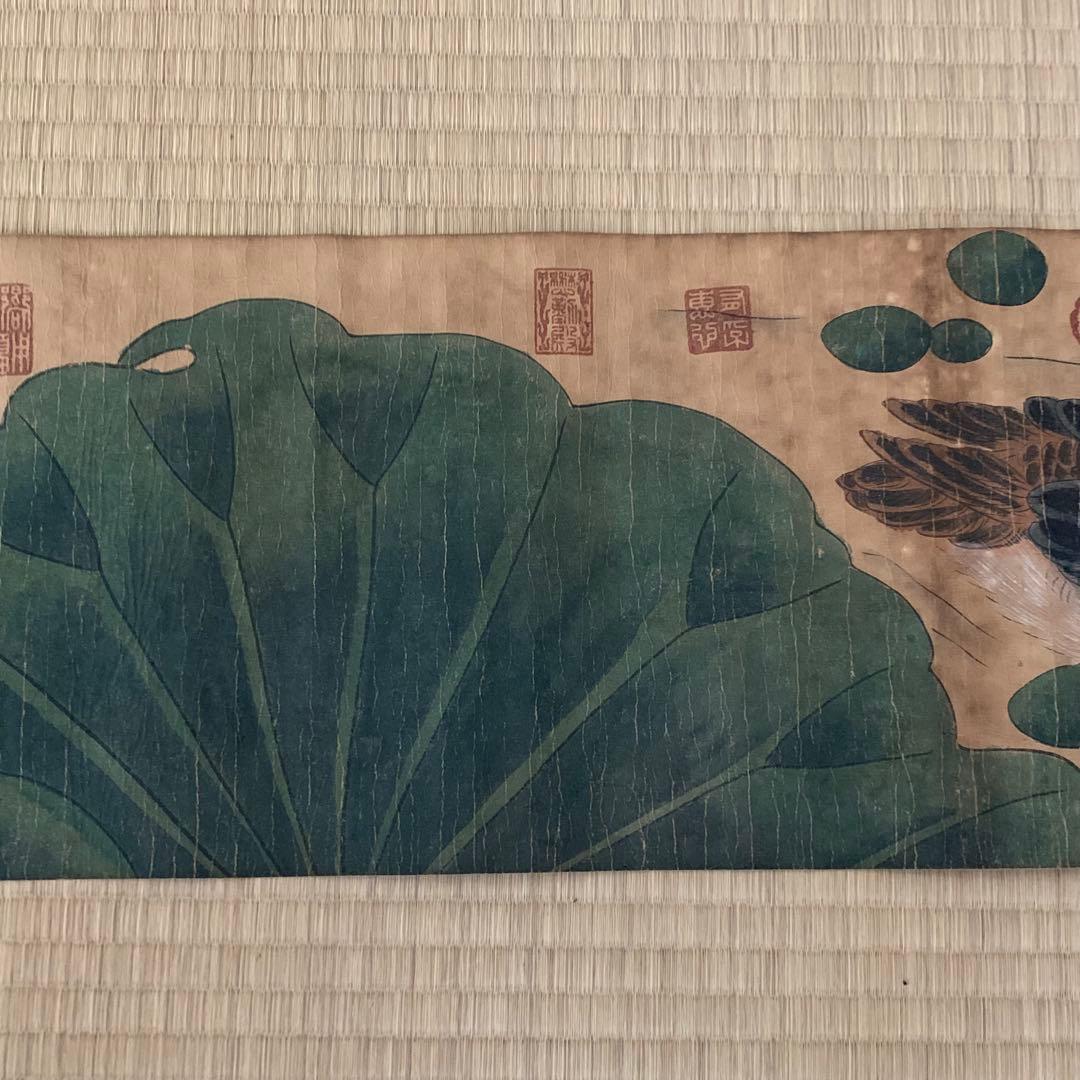 中国絵画　逸品 元時代名家 高克恭 1248〜1310年花鳥絵　巻物絵　肉筆保証
