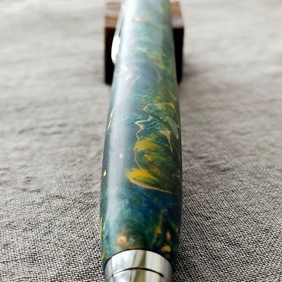 【秘境】　ハンドメイド　木軸シャープぺン　スタビライズウッド　瘤杢　0.5mm