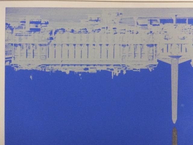 現代美術　佐藤亜土　直筆サイン『コンコルド広場』シルクスクリーン 0407H