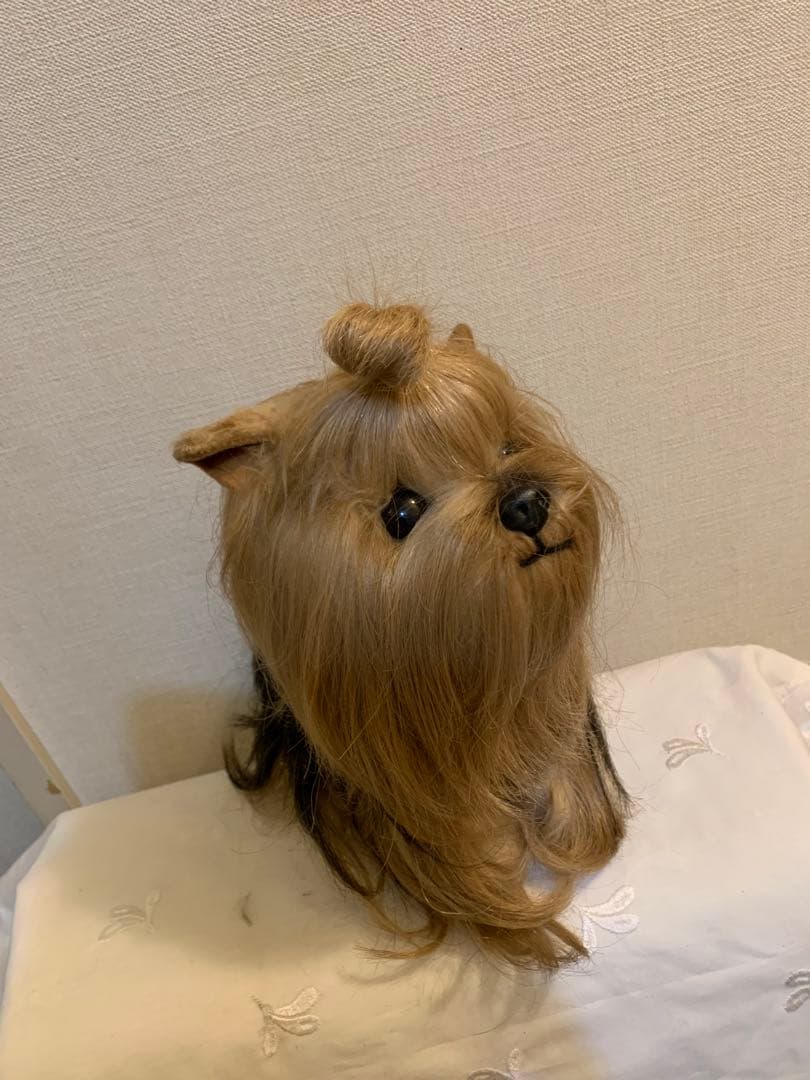 【ドレッシー　ペット】ヨークシャーテリア ぬいぐるみ　日本製　昭和レトロ